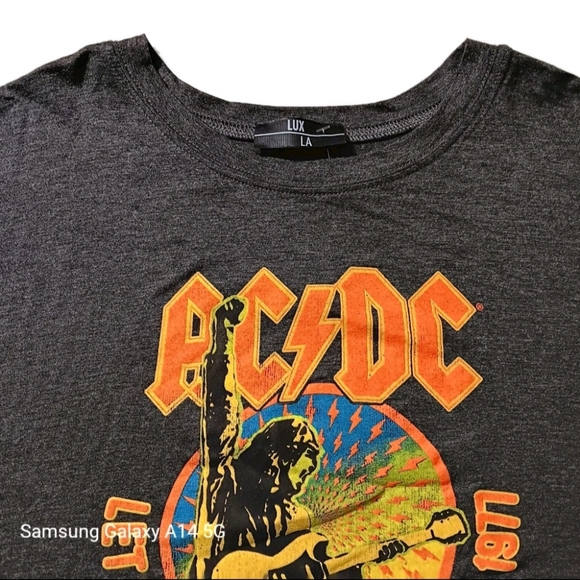 90s Style ACDC Tshirt Men Medium Faded Ballbreaker 1996 World Tour Rock Band Tee - Picture 3 of 5
